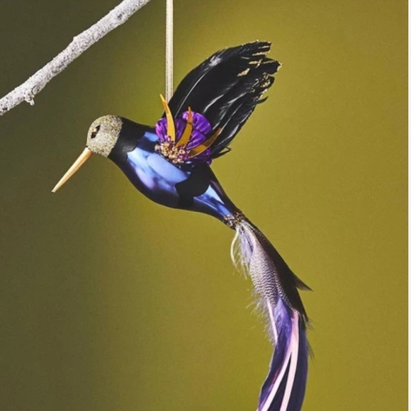 Anthropologie Other - Anthropologie glass hummingbird ornament new